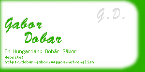 gabor dobar business card