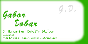 gabor dobar business card